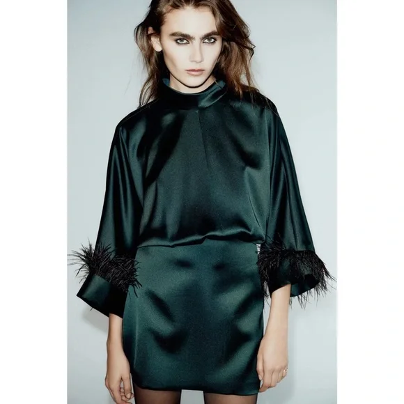 short satin effect dress zara Women's Short Dresses | Explore our New Arrivals